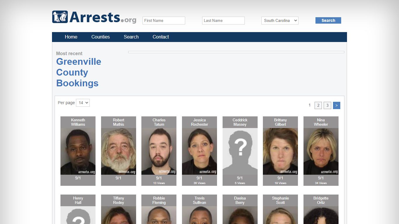 Greenville County Arrests and Inmate Search